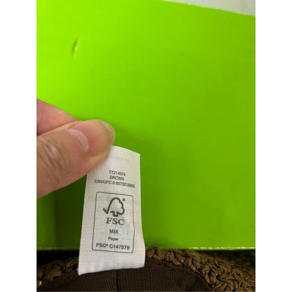 Time and Tru Brown paper beach hat rn#52469 - Picture 6 of 7